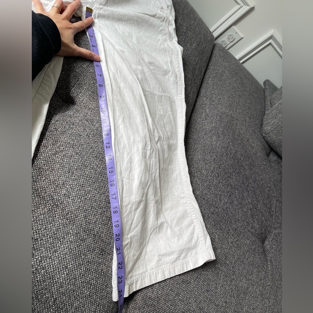 Women white high waisted straight leg pants - Picture 7 of 7